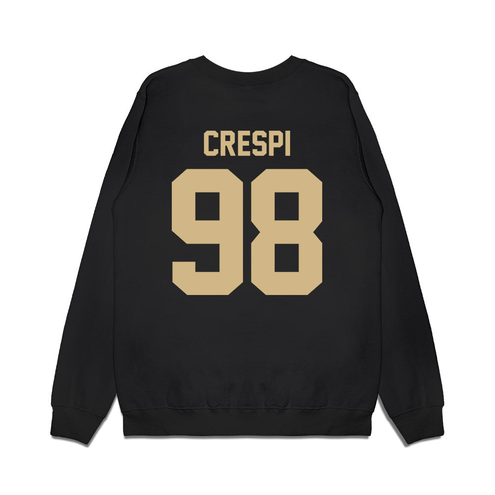 Wake Forest - NCAA Football : Carl Crespi - Vintage Helmet Premium Crewneck Sweatshirt-1