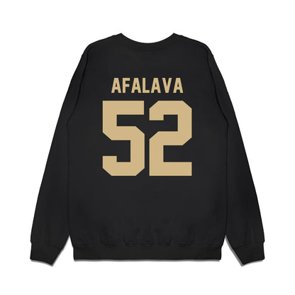 Wake Forest - NCAA Football : Dallas Afalava - Vintage Helmet Premium Crewneck Sweatshirt-1