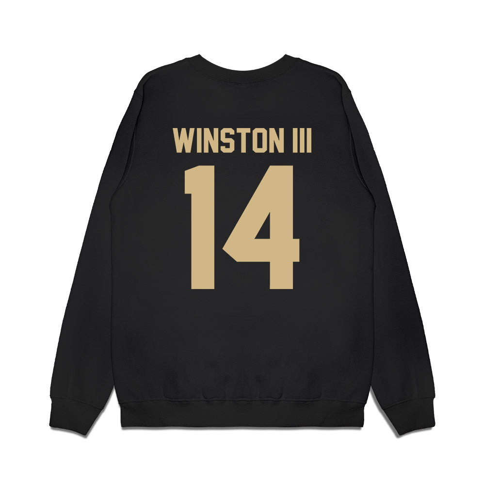 Wake Forest - NCAA Football : Braxton Winston III - Vintage Helmet Premium Crewneck Sweatshirt-1