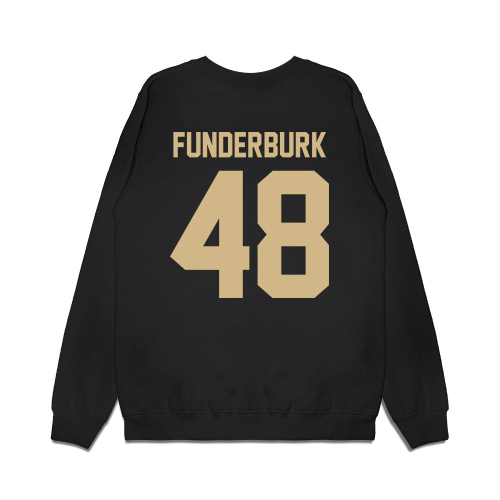 Wake Forest - NCAA Football : Cole Funderburk - Vintage Helmet Premium Crewneck Sweatshirt-1