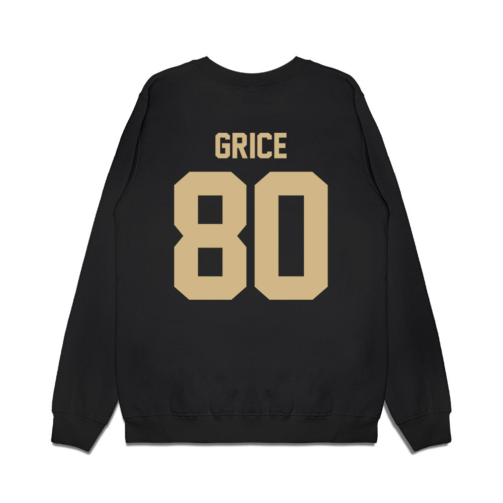 Wake Forest - NCAA Football : Ben Grice - Vintage Helmet Premium Crewneck Sweatshirt-1