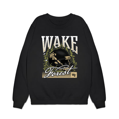 Wake Forest - NCAA Football : Cole Funderburk - Vintage Helmet Premium Crewneck Sweatshirt-0