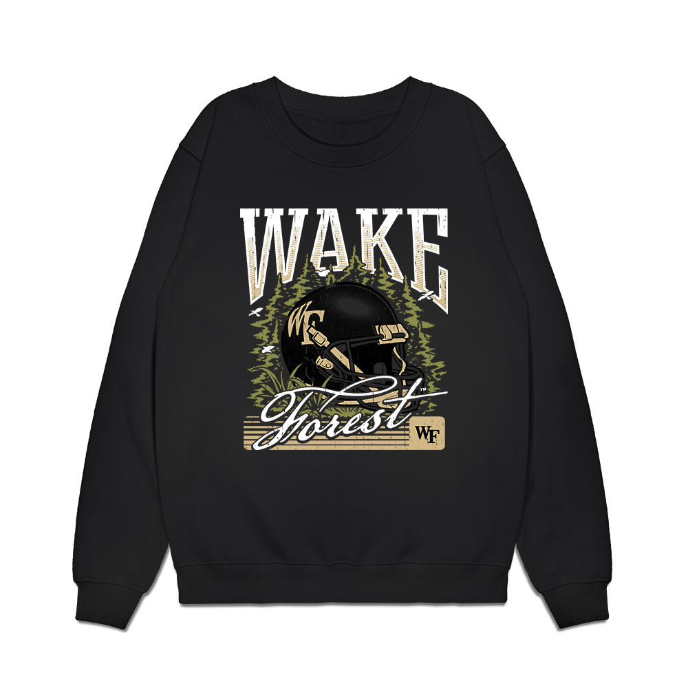 Wake Forest - NCAA Football : Brett Griffis - Vintage Helmet Premium Crewneck Sweatshirt-0