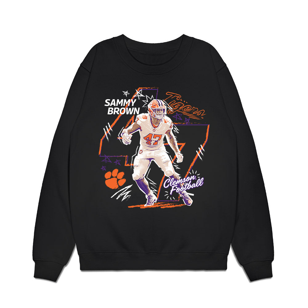 Clemson - NCAA Football : Sammy Brown - Collage Premium Crewneck Sweatshirt-0