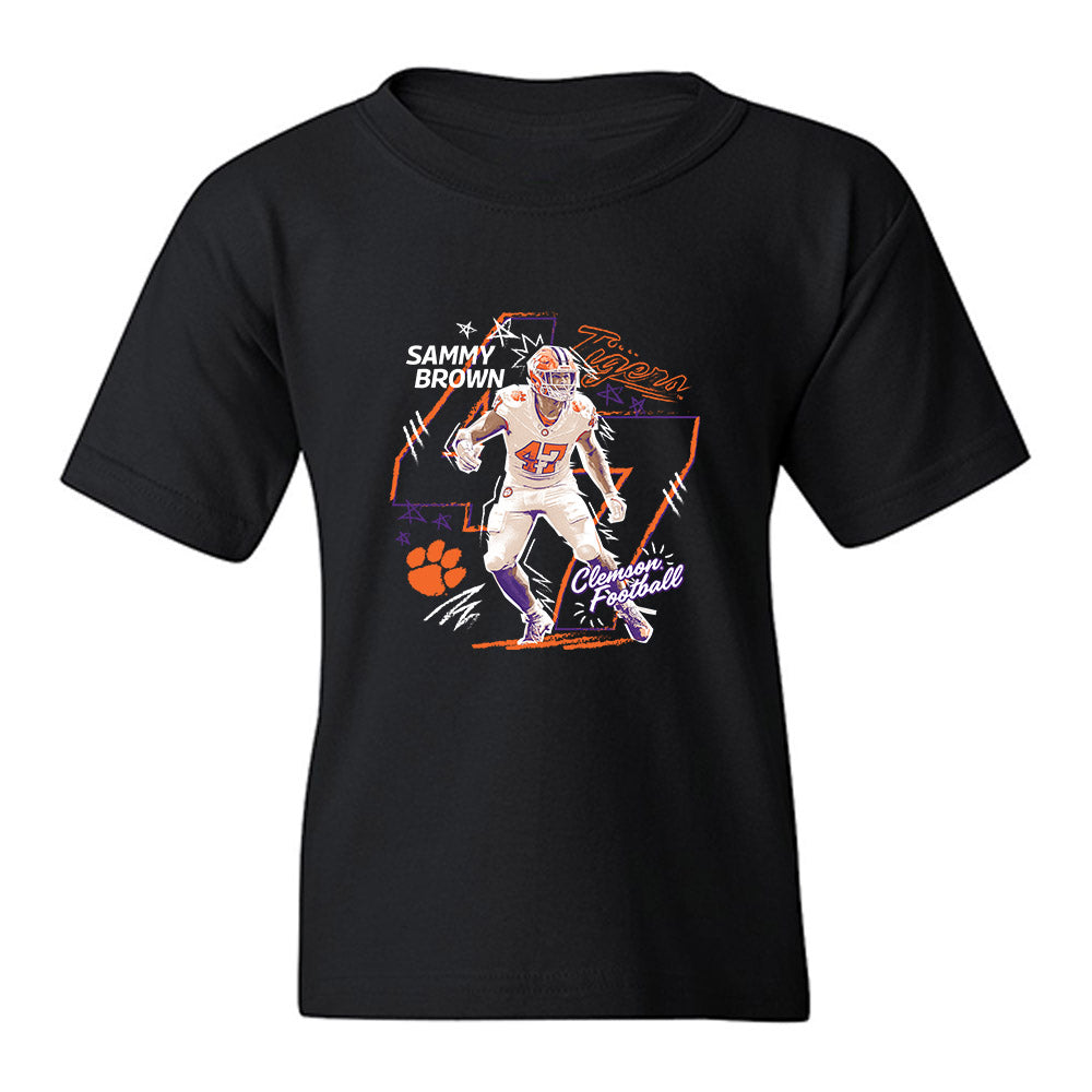 Clemson - NCAA Football : Sammy Brown - Collage Youth T-Shirt-0