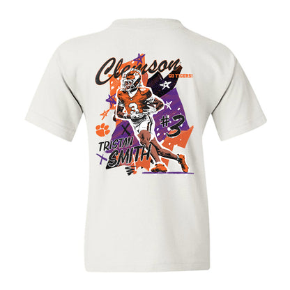 Clemson - NCAA Football : Tristan Smith - Collage Youth T-Shirt-1