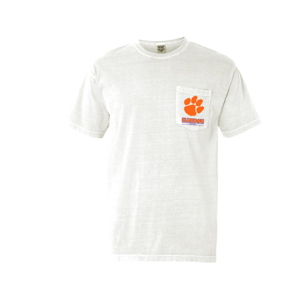 Clemson - NCAA Football : Tristan Smith - Collage Short Sleeves Pocket T-Shirt-0