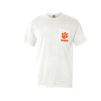 Clemson - NCAA Football : Tristan Smith - Collage Short Sleeves Pocket T-Shirt-0