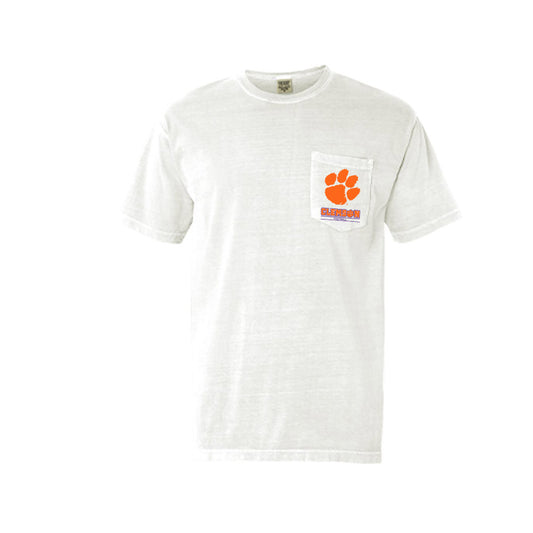 Clemson - NCAA Football : Tristan Smith - Collage Short Sleeves Pocket T-Shirt-0