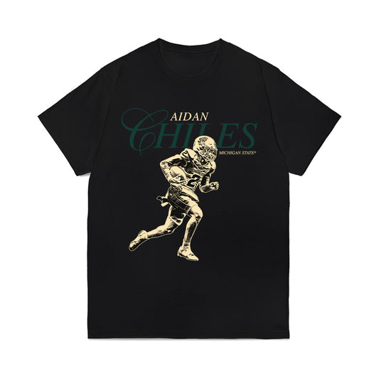 Michigan State - NCAA Football : Aidan Chiles - Legacy Comfort Colors T-Shirt-0