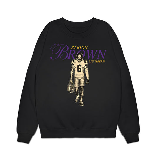 LSU - NCAA Football : Barion Brown - Legacy Premium Crewneck Sweatshirt-0