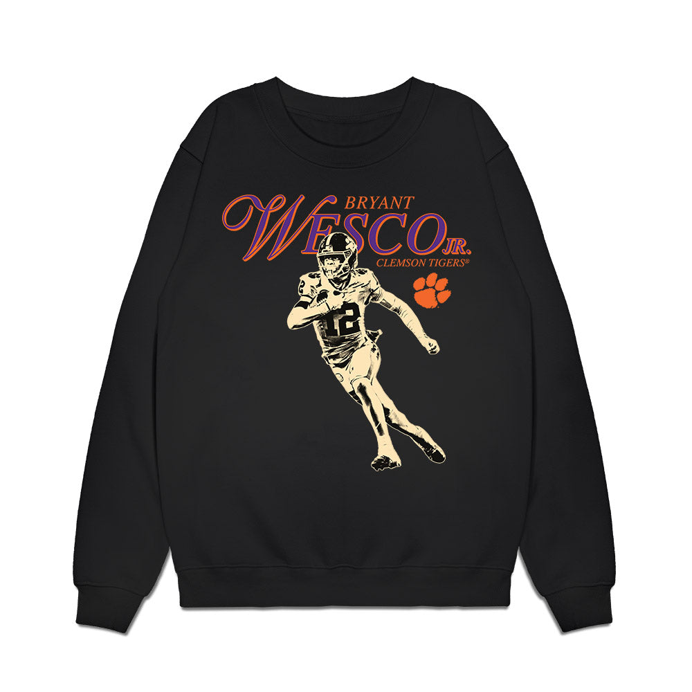 Clemson - NCAA Football : Bryant Wesco Jr - Legacy Premium Crewneck Sweatshirt-0