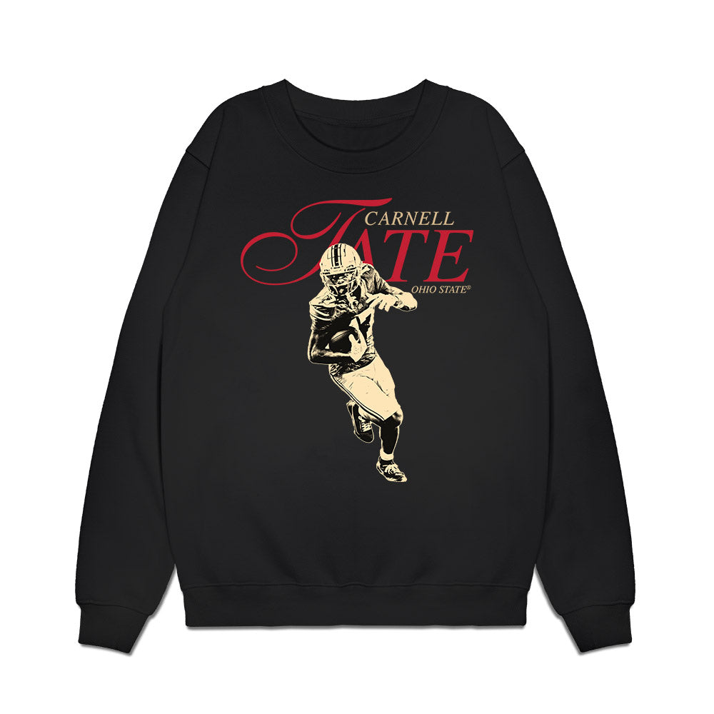 Ohio State - NCAA Football : Carnell Tate - Legacy Premium Crewneck Sweatshirt-0