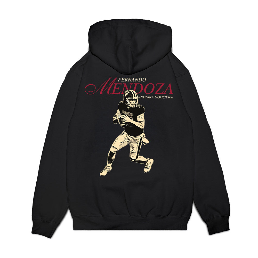 Indiana - NCAA Football : Fernando Mendoza - Legacy Premium Hooded Sweatshirt-1