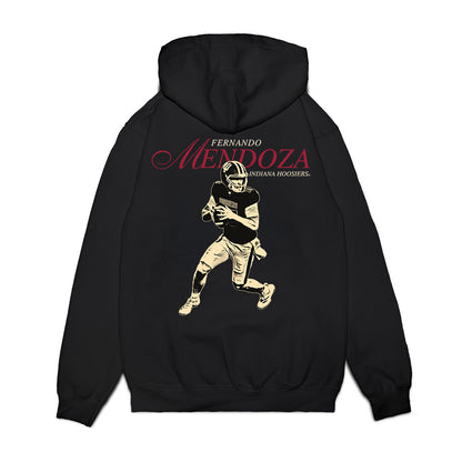 Indiana - NCAA Football : Fernando Mendoza - Legacy Premium Hooded Sweatshirt-1