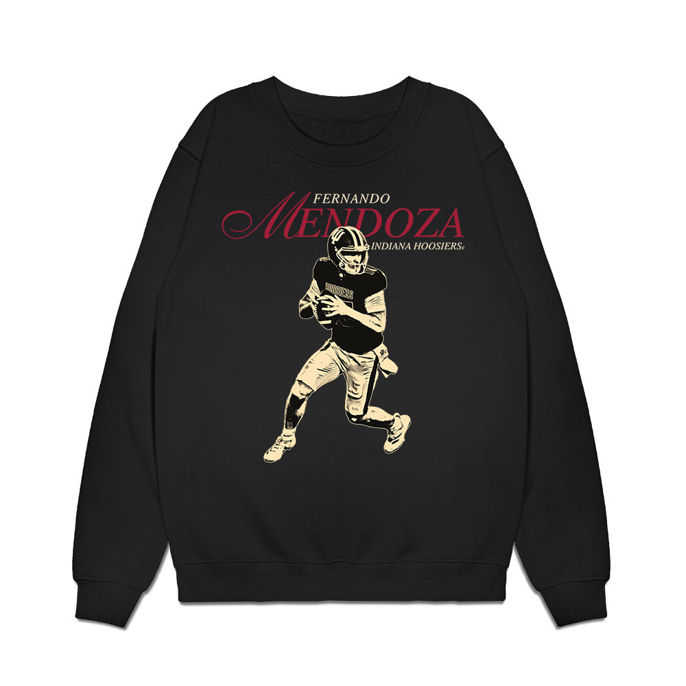 Indiana - NCAA Football : Fernando Mendoza - Legacy Premium Crewneck Sweatshirt-0