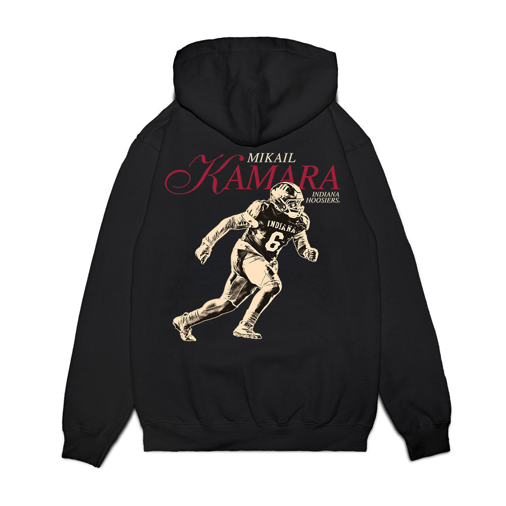 Indiana - NCAA Football : Mikail Kamara - Legacy Premium Hooded Sweatshirt-1