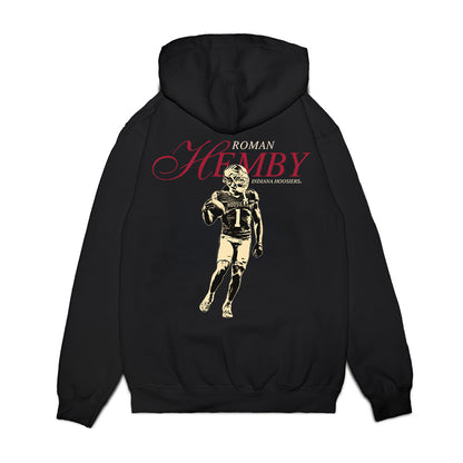 Indiana - NCAA Football : Roman Hemby - Legacy Premium Hooded Sweatshirt-1