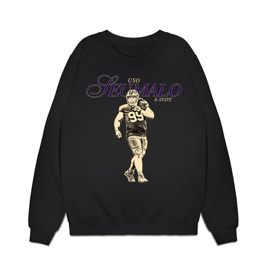 Kansas State - NCAA Football : Uso Seumalo - Legacy Premium Crewneck Sweatshirt-0