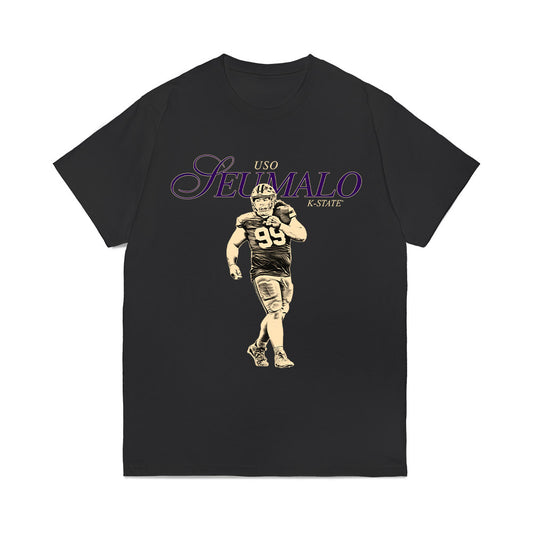 Kansas State - NCAA Football : Uso Seumalo - Legacy Comfort Colors T-Shirt-0