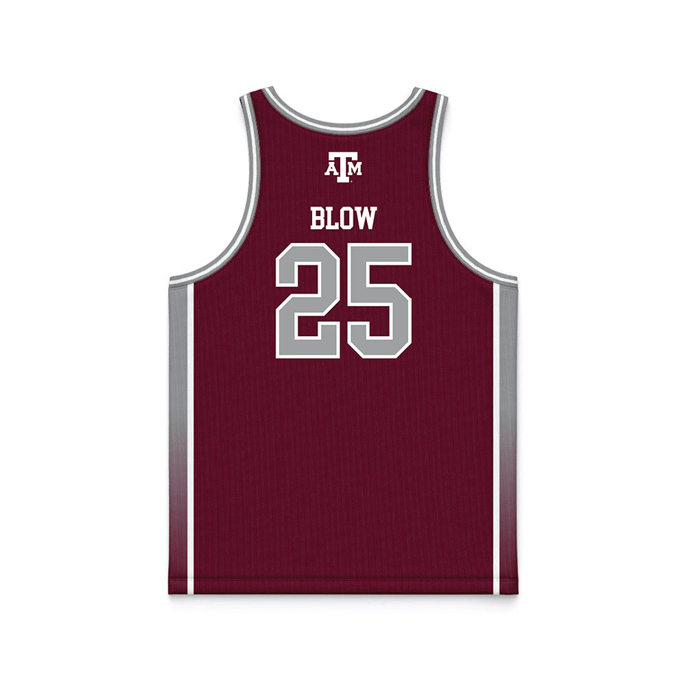 Texas A&M - NCAA Women's Basketball : Salese Blow - Maroon Basketball Jersey-1