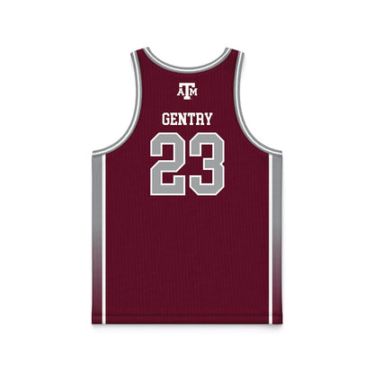Texas A&M - NCAA Women's Basketball : Gianna Gentry - Maroon Basketball Jersey-1