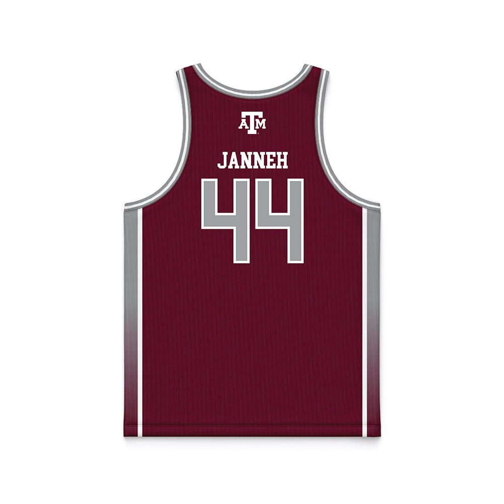 Texas A&M - NCAA Women's Basketball : Fats Janneh - Maroon Basketball Jersey-1