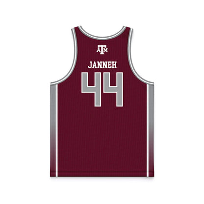 Texas A&M - NCAA Women's Basketball : Fats Janneh - Maroon Basketball Jersey-1