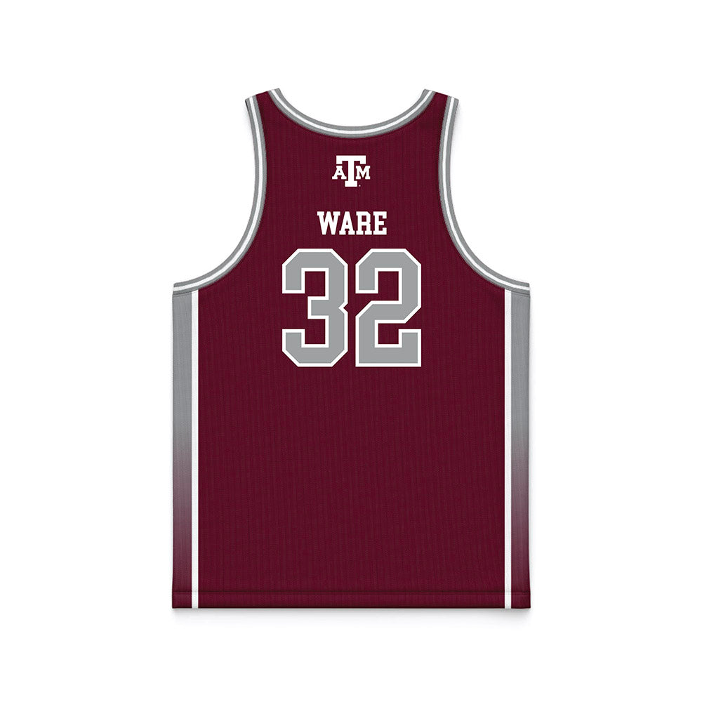 Texas A&M - NCAA Women's Basketball : Lauren Ware - Maroon Basketball Jersey-1