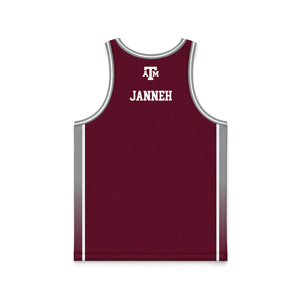 Texas A&M - NCAA Women's Basketball : Fats Janneh - Maroon Basketball Jersey-1