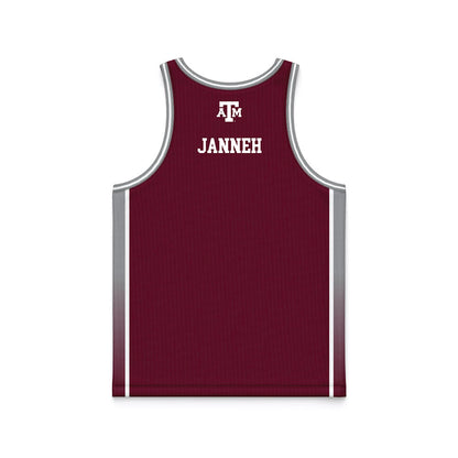 Texas A&M - NCAA Women's Basketball : Fats Janneh - Maroon Basketball Jersey-1