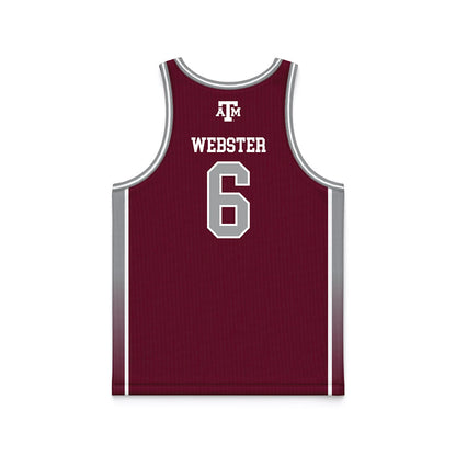 Texas A&M - NCAA Women's Basketball : Jordan Webster - Maroon Basketball Jersey-1