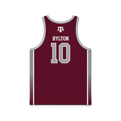 Texas A&M - NCAA Women's Basketball : Lemyah Hylton - Maroon Basketball Jersey-1