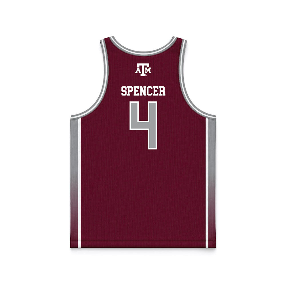 Texas A&M - NCAA Women's Basketball : Chaney Spencer - Maroon Basketball Jersey-1