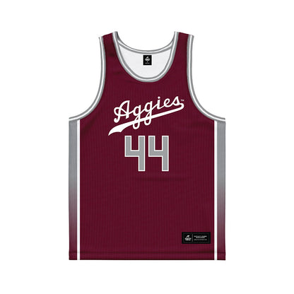 Texas A&M - NCAA Women's Basketball : Fats Janneh - Maroon Basketball Jersey-0