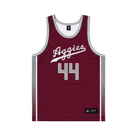 Texas A&M - NCAA Women's Basketball : Fats Janneh - Maroon Basketball Jersey-0