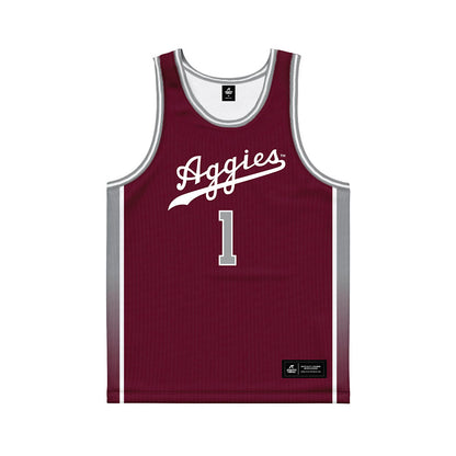 Texas A&M - NCAA Women's Basketball : Ny'Ceara Pryor - Maroon Basketball Jersey-0