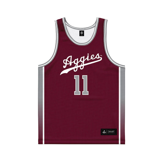 Texas A&M - NCAA Women's Basketball : Talia Kavoka - Maroon Basketball Jersey-0