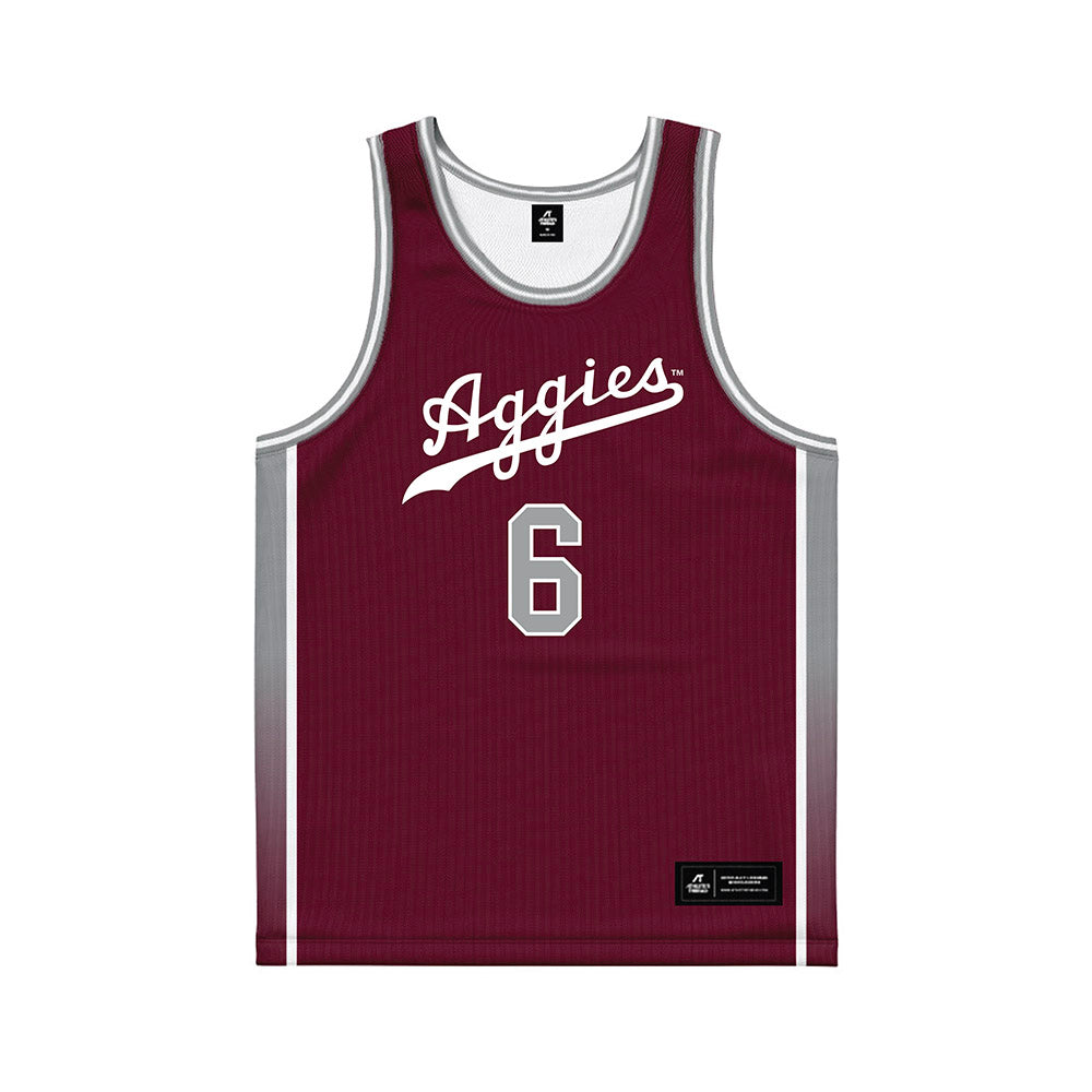 Texas A&M - NCAA Women's Basketball : Jordan Webster - Maroon Basketball Jersey-0
