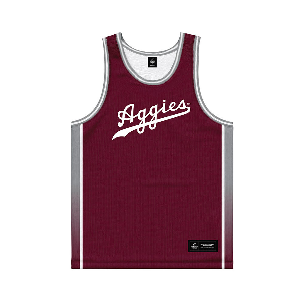 Texas A&M - NCAA Women's Basketball : Fats Janneh - Maroon Basketball Jersey-0