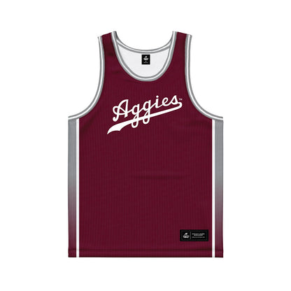 Texas A&M - NCAA Women's Basketball : Fats Janneh - Maroon Basketball Jersey-0