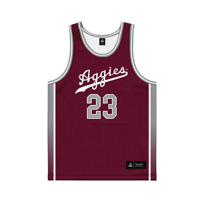 Texas A&M - NCAA Women's Basketball : Gianna Gentry - Maroon Basketball Jersey-0