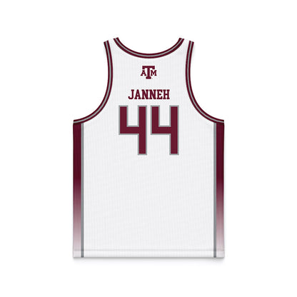 Texas A&M - NCAA Women's Basketball : Fats Janneh - White Basketball Jersey-1