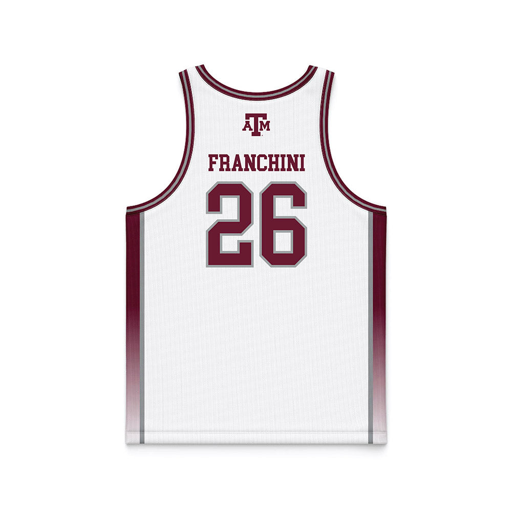 Texas A&M - NCAA Women's Basketball : Anita Franchini - White Basketball Jersey-1