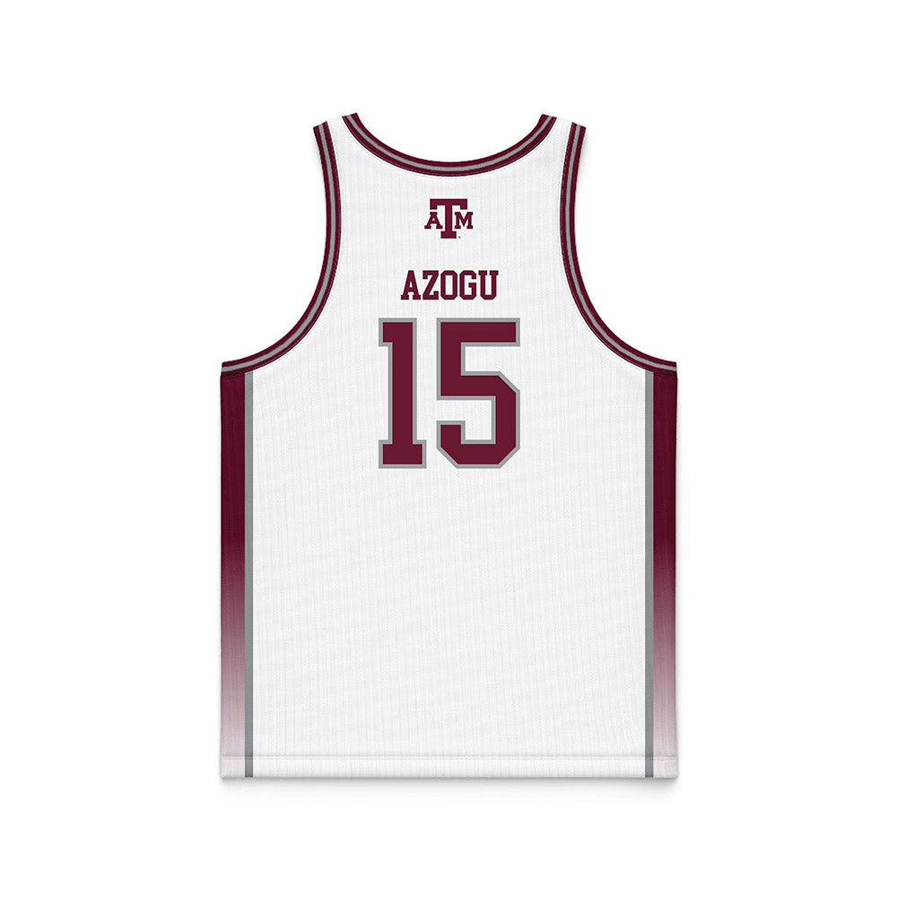 Texas A&M - NCAA Women's Basketball : Faa Azogu - White Basketball Jersey-1