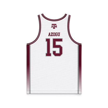 Texas A&M - NCAA Women's Basketball : Faa Azogu - White Basketball Jersey-1