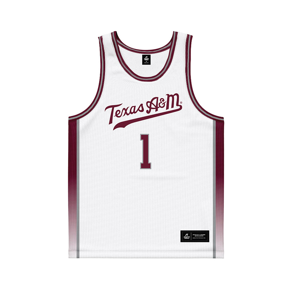 Texas A&M - NCAA Women's Basketball : Ny'Ceara Pryor - White Basketball Jersey-0