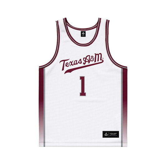 Texas A&M - NCAA Women's Basketball : Ny'Ceara Pryor - White Basketball Jersey-0