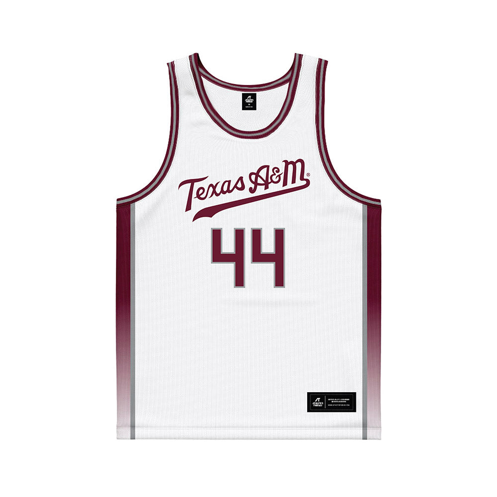 Texas A&M - NCAA Women's Basketball : Fats Janneh - White Basketball Jersey-0