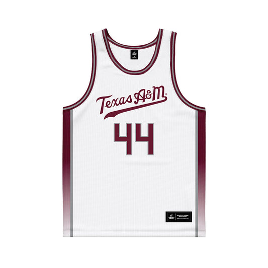 Texas A&M - NCAA Women's Basketball : Fats Janneh - White Basketball Jersey-0